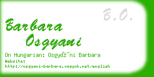 barbara osgyani business card